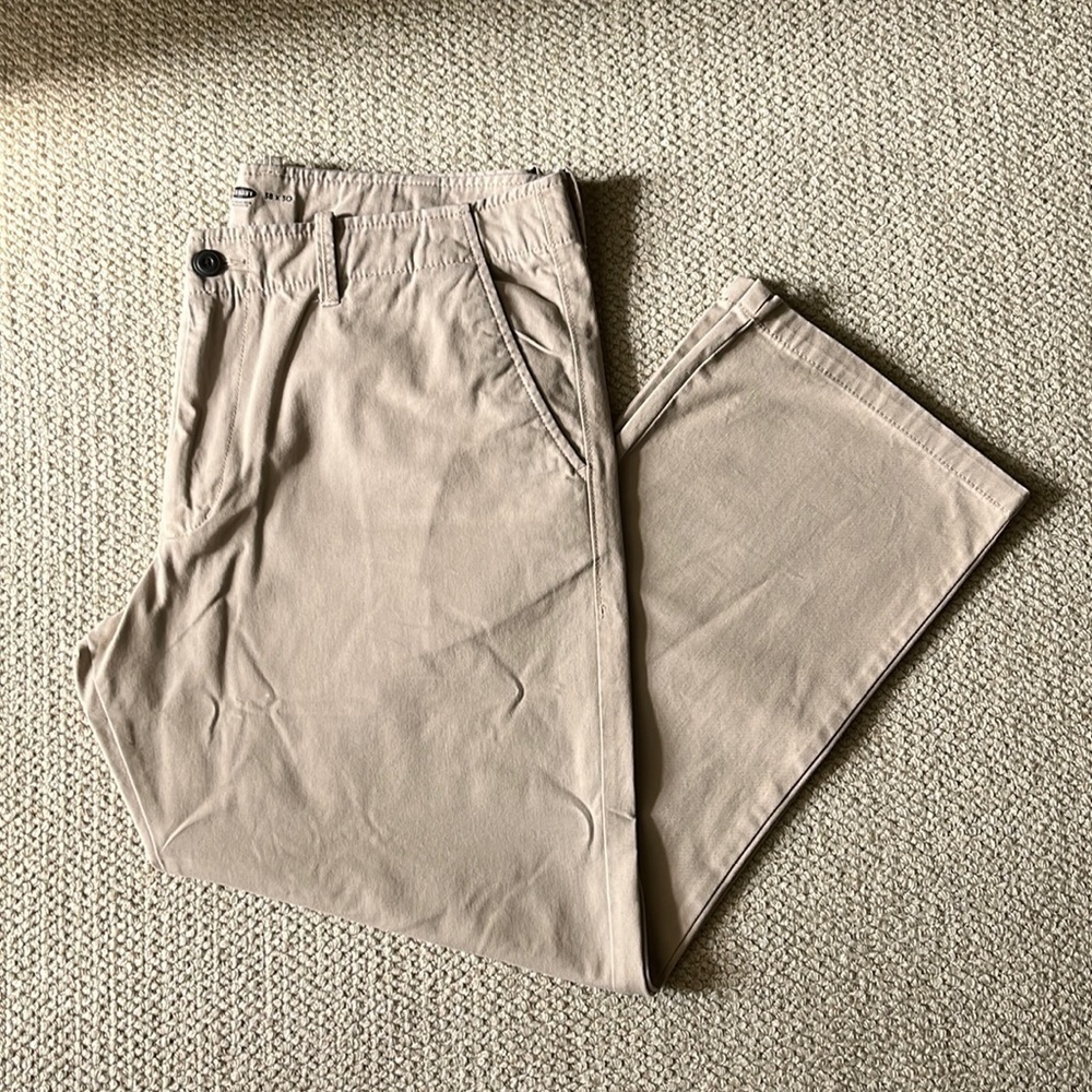 Beige old navy broken-in straight pants 38x30